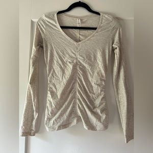 Athleta long sleeve beige top